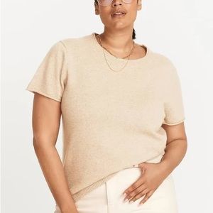 Jcrew cashmere relaxed t shirt in beige